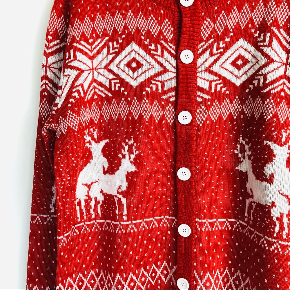 Tipsy Elves Reindeer Double Date Cardigan - Picture 3 of 7